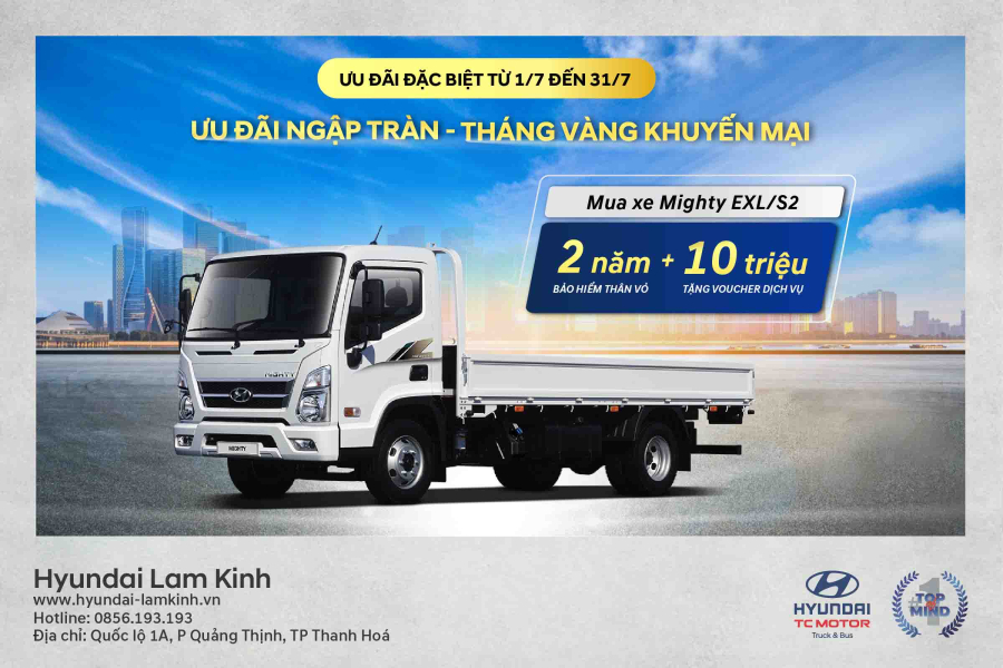 Khuyến mại Hyundai Mighty EXL tại Hyundai Lam Kinh