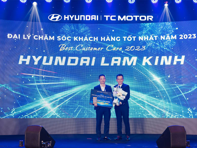 HYUNDAI LAM KINH ĐẠT GIẢI ĐẠI LÝ CHĂM SÓC KHÁCH HÀNG TỐT NHẤT NĂM 2023