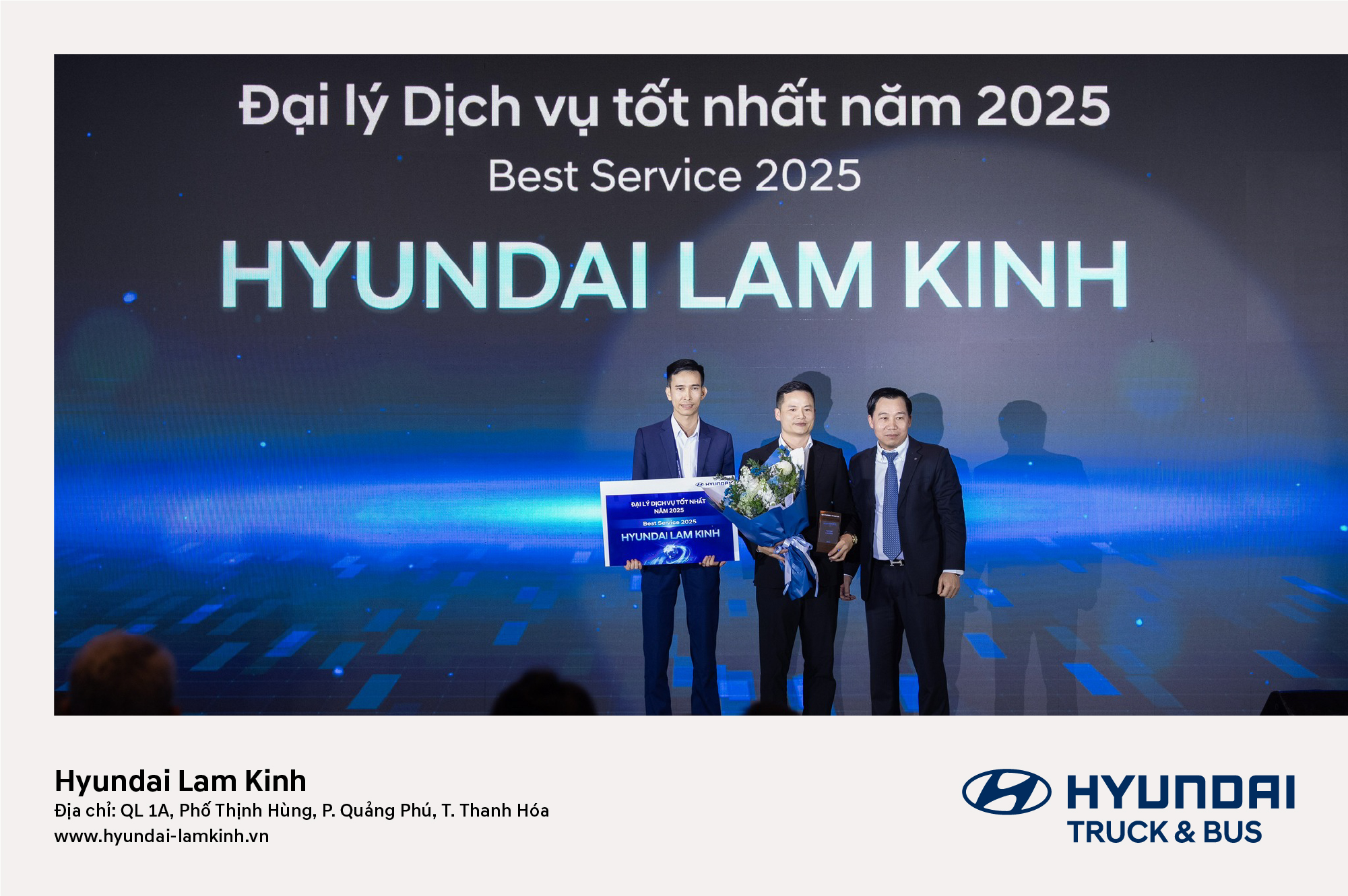 HYUNDAI LAM KINH VINH DỰ NHẬN DANH HIỆU ĐẠI LÝ DỊCH VỤ TỐT NHẤT NĂM 2025